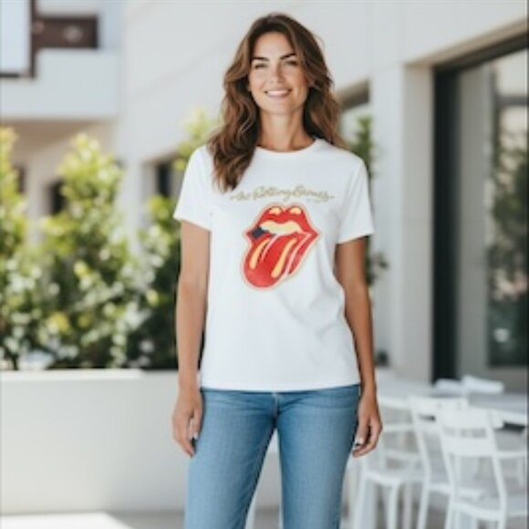 Bravado Other - NWOT - The Rolling Stones Official Script Tongue & Lips Logo T-Shirt SM